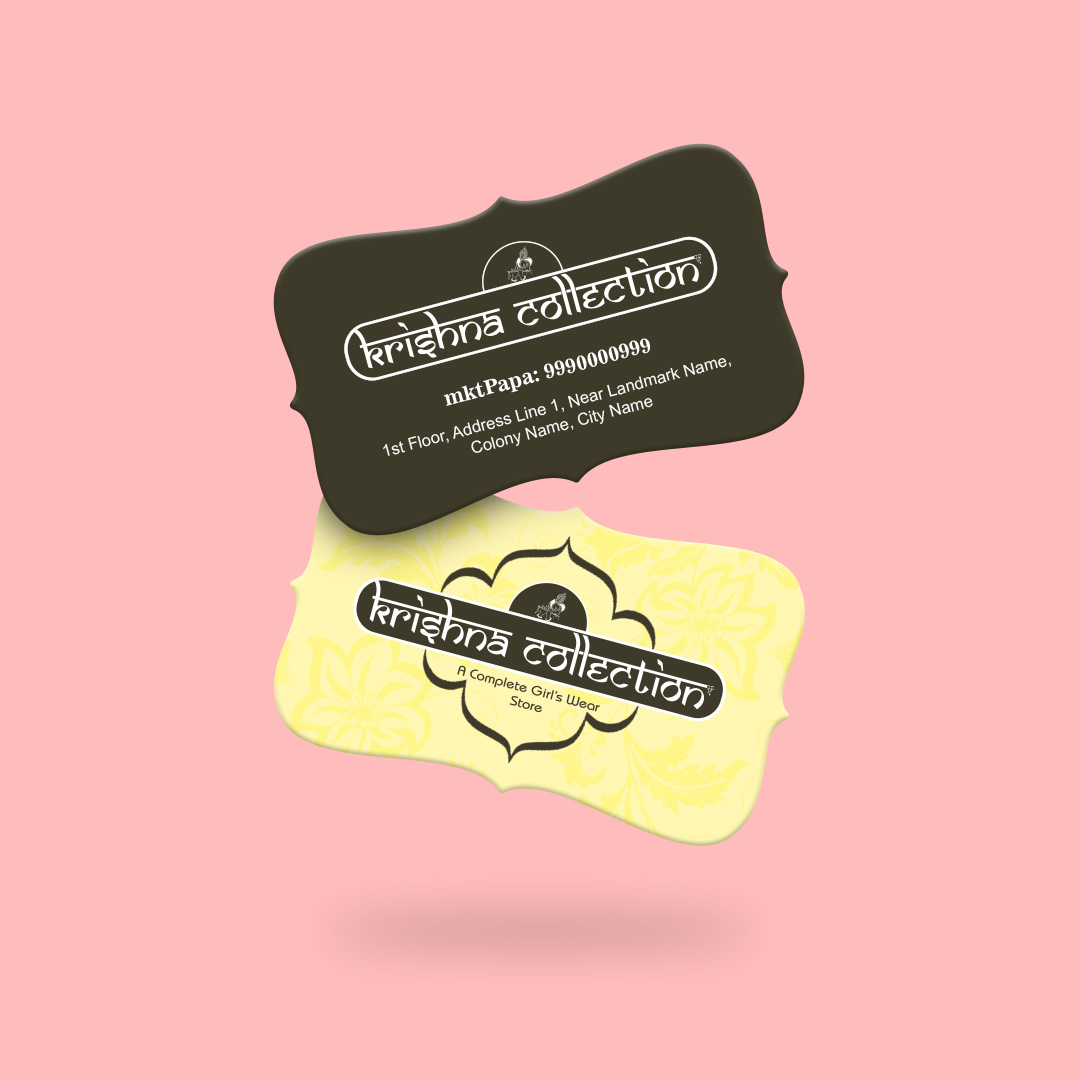 Mockup 1 Premium Business Card Fancy Cut (Custom Shape 1) - Image 2