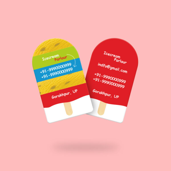 U-Shaped Premium Visiting Cards | Visiting Card for Ice Cream Vendor, Manufacturer