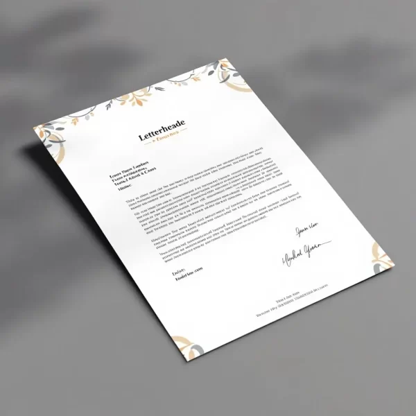 100 GSM Letterhead Printed on Excel Bond Paper